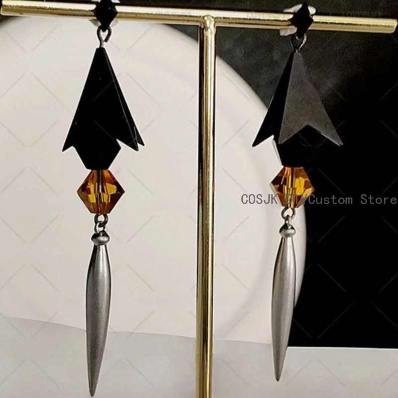 Prop De Cosplay - Игра Genshin Impact Zhongli, модные серьги-гвоздики