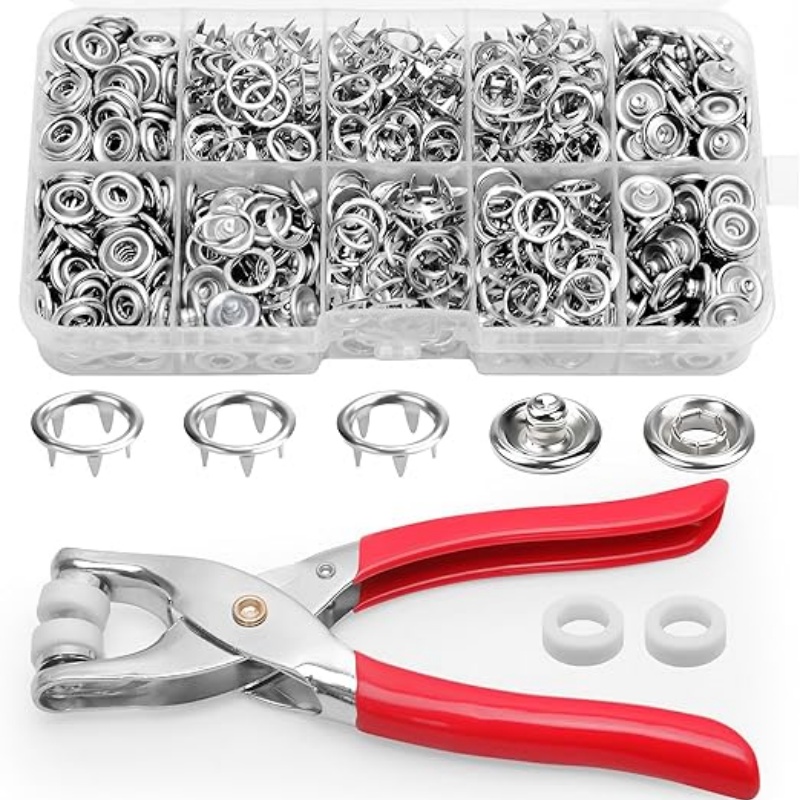 Snap Fastener Set - Набор металлических кнопок-защелок 9,5 мм -